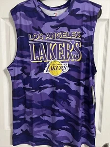 NUEVO Camiseta sin mangas Los Angeles Lakers NBA púrpura camuflada musculosa para hombre MEDIANA nueva - Imagen 1 de 1