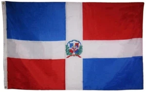 3x5 Dominican Republic Premium Quality Fade Resistant Flag Banner Grommets 100D - Picture 1 of 3