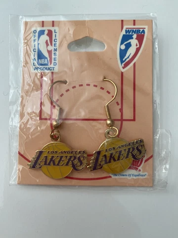 NBA LOS ANGELES LAKERS Dangle Earrings With Team LOGO Cover