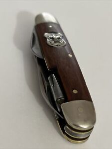 Vintage Boy Scouts Of America Imperial 5 Blade Pocket Knife Rose  Wood Handle