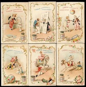 LIEBIG 1895 GERMAN TRADE CARDS SET OF 6 UNIFICATO #440, EQUESTRIAN CIRCUS ! JJ14 - Picture 1 of 2