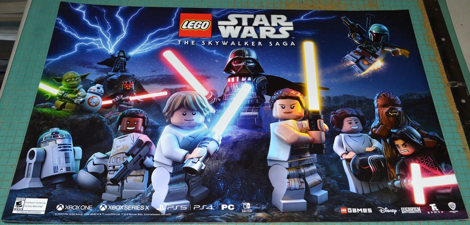 LEGO STAR WARS THE SKYWALKER SAGA 2022 ORIGINAL 17x26 VIDEOGAME PROMO POSTER! - Image 1 of 3