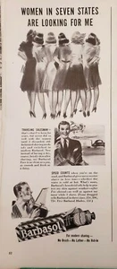 Anuncio vintage 1940 estampado de afeitado decoración artística efímera - Imagen 1 de 1