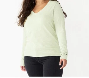 Women's Top Sonoma Goods For Life Everyday V-Neck Long Sleeve Tee - Picture 1 of 4