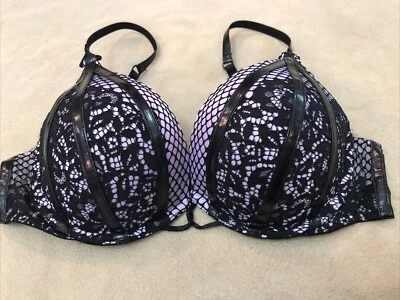 Sujetador Victoria’s Secret 36B Bombshell Sumergible Encaje Cuero Sexy Push-up Foto 1 de 4