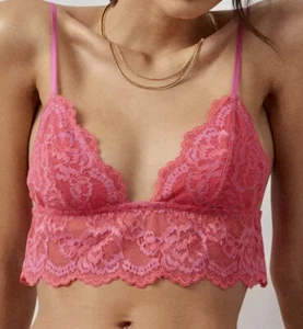 OUT FROM UNDER Urban Outfitters Budapest Love Lace Longline Bralette Womens Sz M - Picture 1 of 7