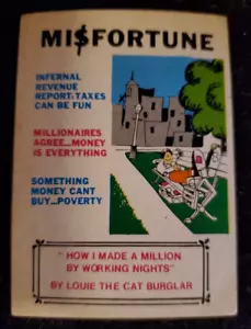 Vintage 1974 CRAZY MAGAZINE COVERS: Misfortune / Fleer Sticker Card - Picture 1 of 2