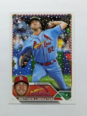 2023 TOPPS HOLIDAY BASEBALL RC MATTHEW LIBERATORE H193 ST LOUIS CARDINALS - Image 1 of 2