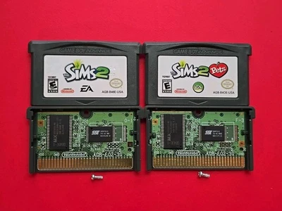 Sims 2 Original Pets Game Boy Advance Nintendo GBA Lot 2 Games Authentic Saves - Image 1 of 4