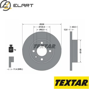 2x BRAKE DISC 92090200 FOR SKODA FAVORIT/Van/Pickup/Forman FELICIA/Cube/II VW - Picture 1 of 6