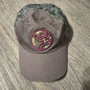 Hooey Camo Mesh Trucker Hat with Pink Logo Adjustable Snapback - Picture 1 of 6