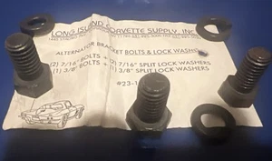 1965-1974 Corvette Alternator Bracket Bolts/Lock Washers ,Power Steering BB - Picture 1 of 3