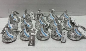 Hersheys Kisses Ornaments Christmas 15 Count Ruz 3” Resin Hanging Silver New - Picture 1 of 10