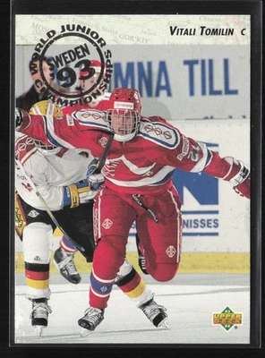 1993-94 Upper Deck #278 Vitali Tomilin Russia Rookie World Junior Championships - Image 1 of 2
