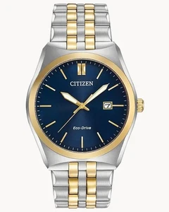 Citizen Eco-Drive Corso BM7334-58L bicolor blau Datum Zifferblatt klassische Herrenuhr - Bild 1 von 3