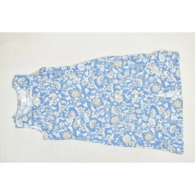 Soft By Avenue Dress Womens Large Linen Blend Sleeveless Floral Summer Casual - Image 1 of 4