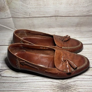 Cole Haan Herren Vintage Elegant Schuhe Braun Leder Quaste Halbschuhe Größe 10 M Italien - Bild 1 von 9