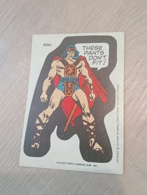 1975 Scanlens Comic Book Heroes Sticker TOPPS Marvel Card Kull Rare - Image 1 of 3