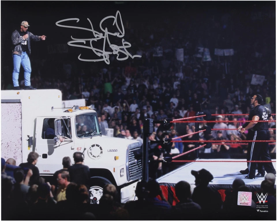 Stone Cold Стив Остин WWE с автографом 16 x 20 дюймов фотография пивного грузовика - Изображение 1 из 1