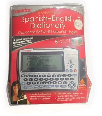 Franklin Bes-1850 Merriam Webster Spanish-English Speaking Dictionary (SEALED) - Image 1 of 3