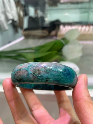 Brazalete gema turquesa Phoenix natural 58,6 mm AAAA Foto 1 de 4