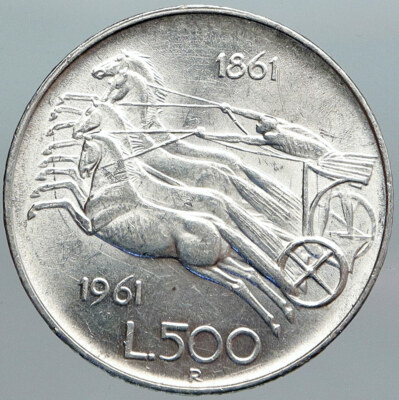 1961 R Italy 500 Lire Coin - 83.5% Silver | eBay