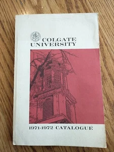 Catálogo Universidad Colgate 1971-72 Horario de Clases, Carta Oficina de Admisiones - Imagen 1 de 6