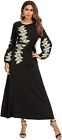 HZUX Elegant Muslim Women's Long Dress Women Dubai Dress Kaftan Abayas Islamic