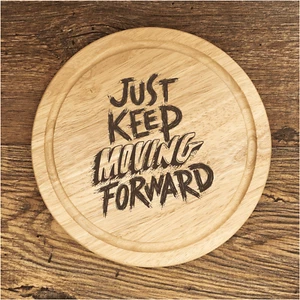 Round Laser Engraved Chopping Board - 25cm Custom Fun Quote, Wedding, Hen/Stag - Picture 1 of 6
