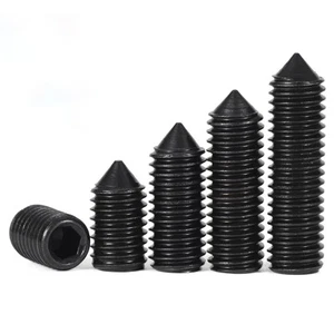 M2 - M16 Cone Point Grub Screws Allen Socket Set Screw DIN 914 High Tensile 12.9 - Picture 1 of 9