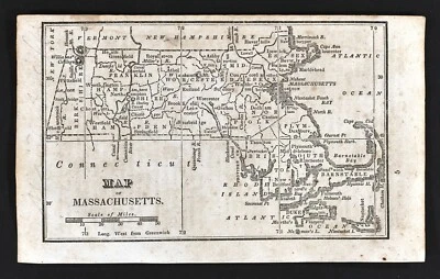 1830 Nathan Hale Map - Massachusetts - Boston Plymouth Cape Cod Salem Worcester - Image 1 of 3