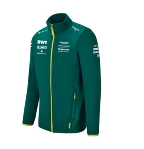 Aston Martin F1 Official Team Long Sleeve Zip Green Womens Softshell Jacket 14