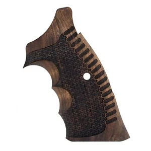 Grip For SW S&W K - L - X .38 .357 Frame  Open Back SquareButt Walnut Wood - Picture 1 of 4
