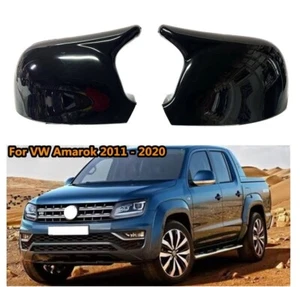 Mirror Cover Black For VW Volkswagen Amarok V6 2H S1 S6 S7 Pick Up 2011 - 2020 - Picture 1 of 4