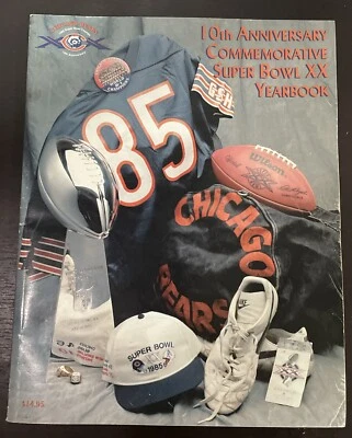 Chicago Bears 10º Aniversario Conmemorativo 1985 Super Bowl XX Anuario Foto 1 de 4