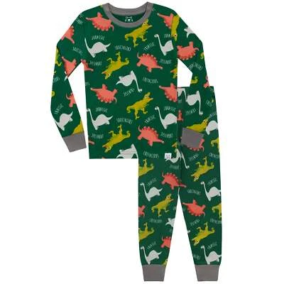 Pijama de dinosaurio jurásico 18 24 meses 2 3 4 5 6 7 8 9 años ropa de noche PJs verde Foto 1 de 4