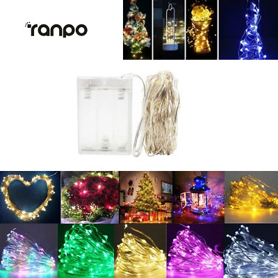 1X 5X Mini Led Fairy String Lights Holiday 1M-10M Festoon Lighting Home Party - Image 1 of 4