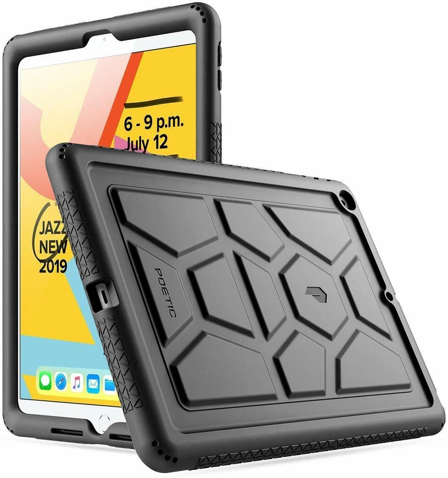 Apple iPad 10.2 2019 Tablet Case Soft GEL Protective Back Silicone Cover Black