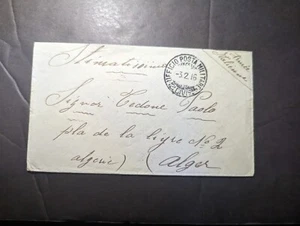 1916 Early France FPO Military Mail WWI Cover to French Algeria Alger - Picture 1 of 2