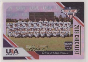 2020 Panini Stars & Stripes Checklist /25 USA Baseball Collegiate National Team