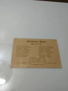 Huckleberry School Student Roster Milliron Fritz Hurlehy Attica Ohio 1914 - Picture 1 of 2