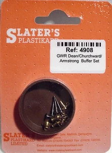 Slaters 4908 4 x 4mm GWR Dean/ Churchward/ Armstrong Buffer Set - 1st Class Post - Picture 1 of 3