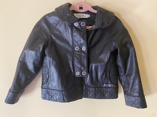 Giacca di pelle trapuntata Christian Dior bambine