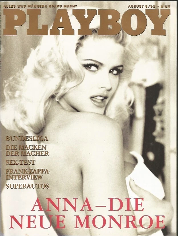 PLAYBOY No. 8 / August 1993. ANNA - The New MONROE. Frank Zappa - Interview - Image 1 of 1