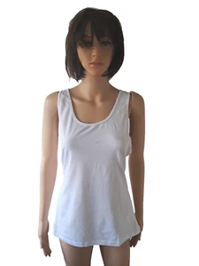 La Redoute WHITE SLEEVELESS COTTON SUMMER TOP  UK 16/18 BRAND NEW £9.99 - Picture 1 of 2