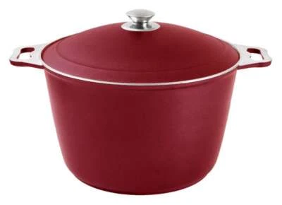 Koch-Topf Kazan Kasan Topf 12 L Liter Deko Beschichtung Wein-Rot Aluguß Kessel - Bild 1 von 2