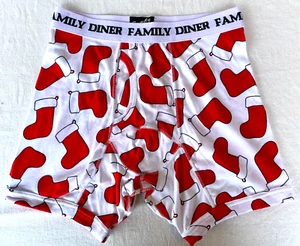 CHRISTMAS STOCKINGS..MEN'S BOXER BRIEFS..100% COTTON..NIP..SMALL 28-30 - Picture 1 of 2