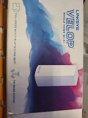 Linksys Velop Tri-Band AC2200 Whole Home Mesh Wi-Fi Wireless System WHW0301 MR72 - Image 1 of 4