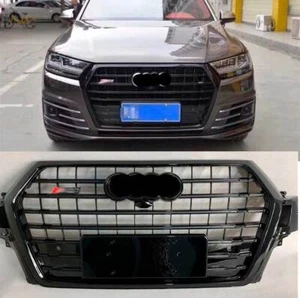 For Audi Q7 2016 2017 2018 2019 Front Bumper Grille SQ7 Style Grill Black Strip - Picture 1 of 1