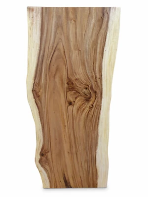 Mesa de comedor de madera maciza con borde natural de madera de Suar Foto 1 de 4